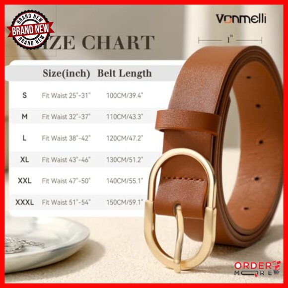 3 Pack Faux Leather Belts Gold Buckle Women\'s Dress Casual Jeans main image 4